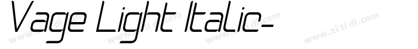 Vage Light Italic字体转换